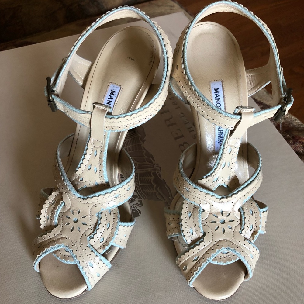 Manolo Blahnik Summer Sandals Sz 8-8.5